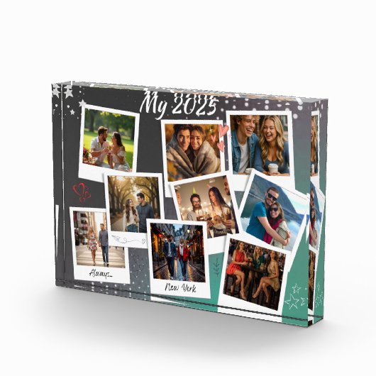 | Modern Minimalist Love Keepsake, Personalized フォトブロック (右)