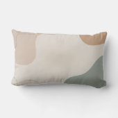 Modern Minimalist Lumbar Pillow with Cozy Abstract ランバークッション (裏面)