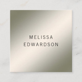 Modern minimalist luminous silver professional スクエア名刺