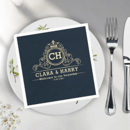 Modern minimalist luxury champagne champagne gold スタンダードカクテルナプキン