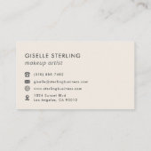 Modern Minimalist Makeup Artist Rose Gold 名刺 (裏面)