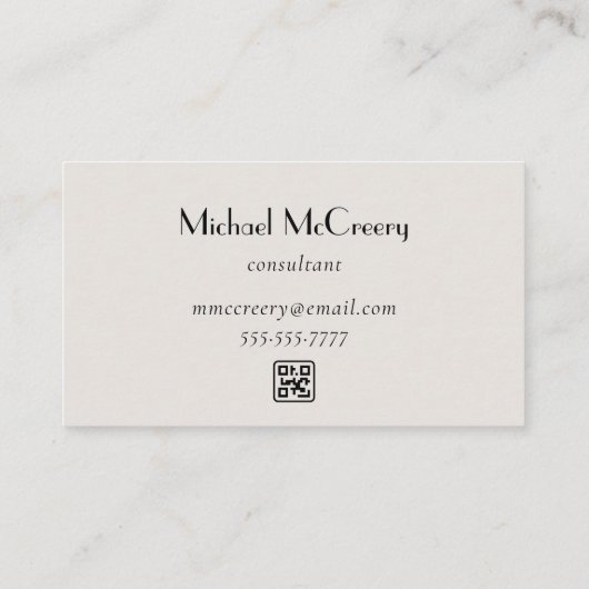 Modern Minimalist Masculine Luxury Professional 名刺 (裏面)