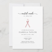 Modern Minimalist Match Bridal Shower Invitation 招待状 (正面)