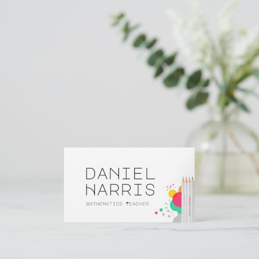 Modern Minimalist Mathematics Teacher Professional 名刺 (スタンド正面)