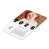 Modern Minimalist May 2026 Photo Calendar マグネット (左側)