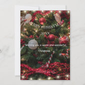 Modern Minimalist Merry Christmas Holiday Card  (正面)