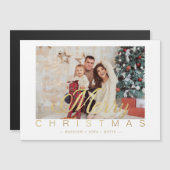 Modern Minimalist Merry Christmas Photo Family (正面/裏面)