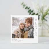 Modern Minimalist  | Merry Christmas with Photo シーズンカード (スタンド正面)