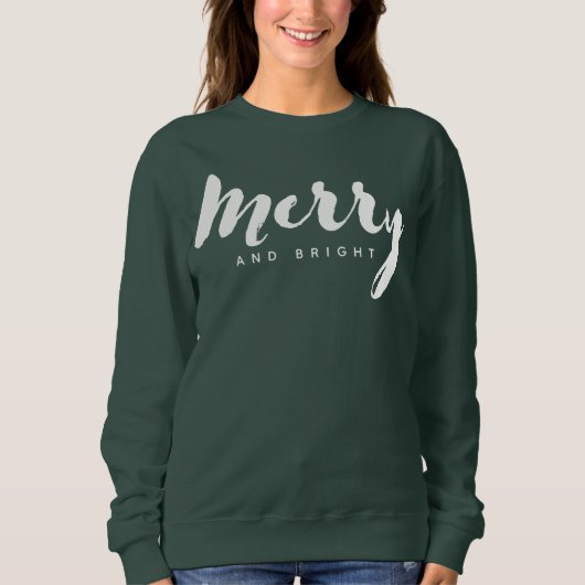 Modern Minimalist Merry Script Custom スウェットシャツ (正面)