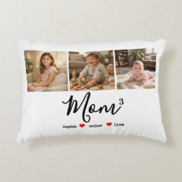 Modern Minimalist Mom Custom Photo & Name Keepsake アクセントクッション