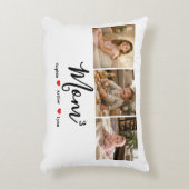 Modern Minimalist Mom Custom Photo & Name Keepsake アクセントクッション (正面(垂直))