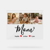 Modern Minimalist Mom Custom Photo & Name Keepsake アクリルサイン (正面)