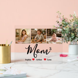 Modern Minimalist Mom Custom Photo & Name Keepsake アクリルサイン