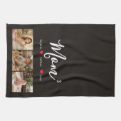 Modern Minimalist Mom Custom Photo & Name Keepsake キッチンタオル (横)