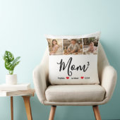 Modern Minimalist Mom Custom Photo & Name Keepsake クッション (椅子)