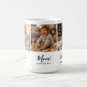 Modern Minimalist Mom Custom Photo & Name Keepsake コーヒーマグカップ (中央)