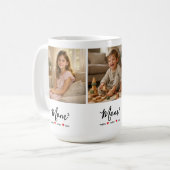Modern Minimalist Mom Custom Photo & Name Keepsake コーヒーマグカップ (正面左)