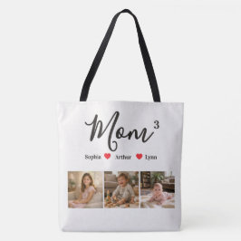 Modern Minimalist Mom Custom Photo & Name Keepsake トートバッグ
