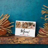 Modern Minimalist Mom Custom Photo & Name Keepsake フォトプラーク (側面)