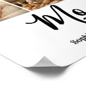 Modern Minimalist Mom Custom Photo & Name Keepsake ポスター (角)