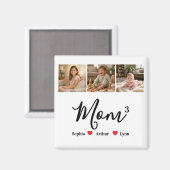 Modern Minimalist Mom Custom Photo & Name Keepsake マグネット (正面/裏面)