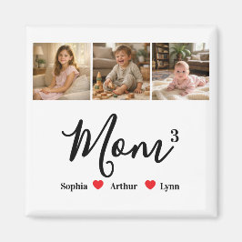 Modern Minimalist Mom Custom Photo & Name Keepsake マグネット