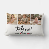 Modern Minimalist Mom Custom Photo & Name Keepsake ランバークッション (正面)