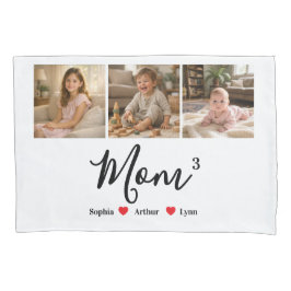Modern Minimalist Mom Custom Photo & Name Keepsake 枕カバー