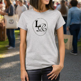 Modern Minimalist Monogram Crest Tシャツ
