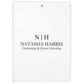 Modern Minimalist Monogram Logo clipboard クリップボード (裏面)