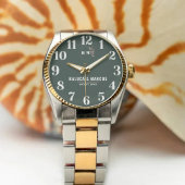 Modern Minimalist Monogram Personalized Wedding  腕時計