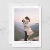 Modern Minimalist Monogram Photo Wedding 招待状 (裏面)