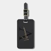 Modern Minimalist Monogram Professional Marketing  ラゲッジタグ (正面縦)
