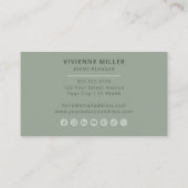 Modern Minimalist Monogram Professional Marketing 名刺 (裏面)