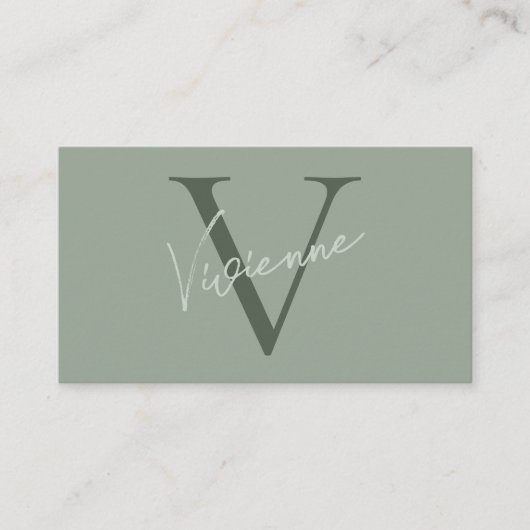 Modern Minimalist Monogram Professional Marketing  名刺 (正面)