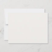 Modern Minimalist Monogram Stationery Note Card 招待状 (裏面)