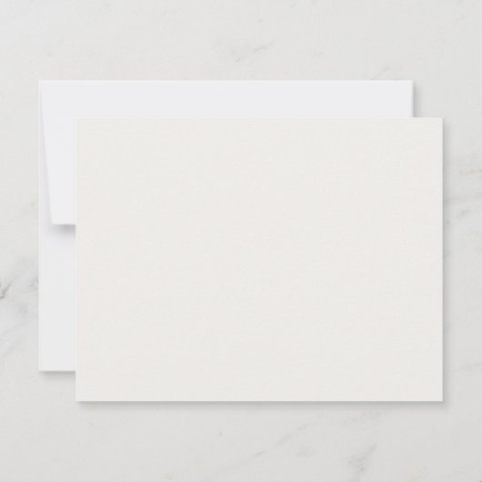 Modern Minimalist Monogram Stationery Note Card 招待状 (裏面)