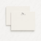 Modern Minimalist Monogram Stationery Note Card 招待状