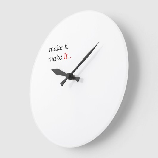 Modern Minimalist Motivational Wall Clock ラージ壁時計 (傾斜)