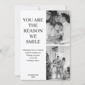 "Modern Minimalist Multi-Photo Christmas  シーズンカード (正面)