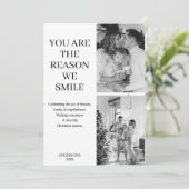 "Modern Minimalist Multi-Photo Christmas  シーズンカード (スタンド正面)