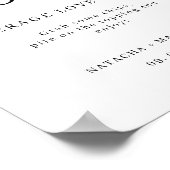 Modern Minimalist Nacho Bar Wedding Station sign ポスター (角)