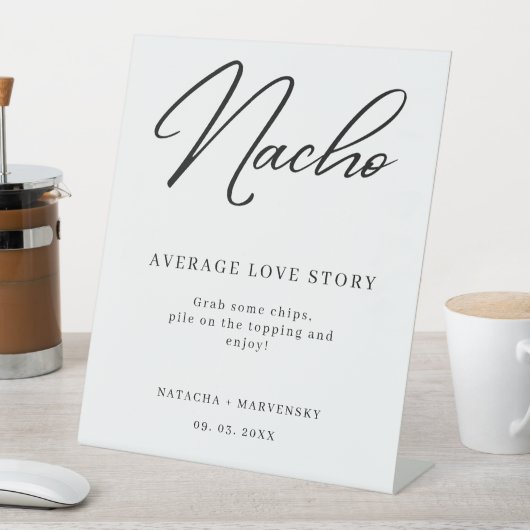 Modern Minimalist Nacho Bar Wedding Station sign 台座サイン (インサイチュ)