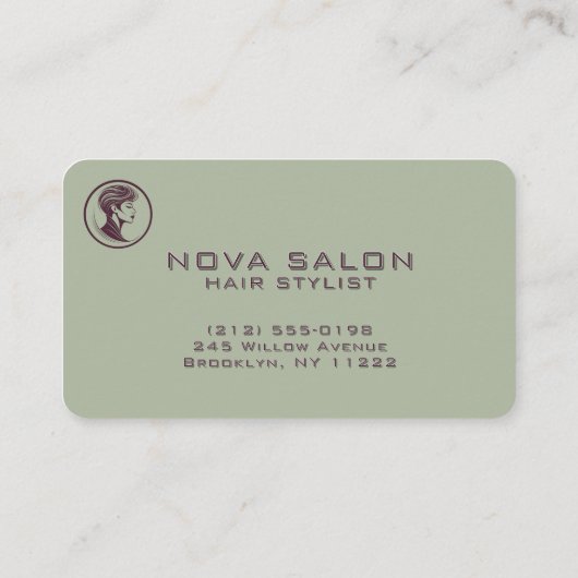 Modern Minimalist Nested Circular Fine Lines 名刺 (裏面)