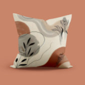 Modern Minimalist Organic Abstract Shapes Pattern クッション