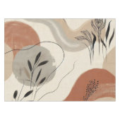 Modern Minimalist Organic Abstract Shapes Pattern テーブルクロス (正面(横))
