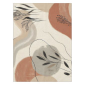 Modern Minimalist Organic Abstract Shapes Pattern テーブルクロス (正面)