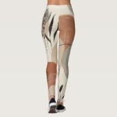 Modern Minimalist Organic Abstract Shapes Pattern レギンス (裏面)