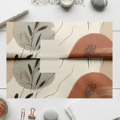 Modern Minimalist Organic Abstract Shapes Pattern 薄葉紙