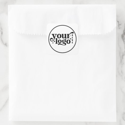 Modern Minimalist Packaging Company Logo Label スクエアシール (バッグ)
